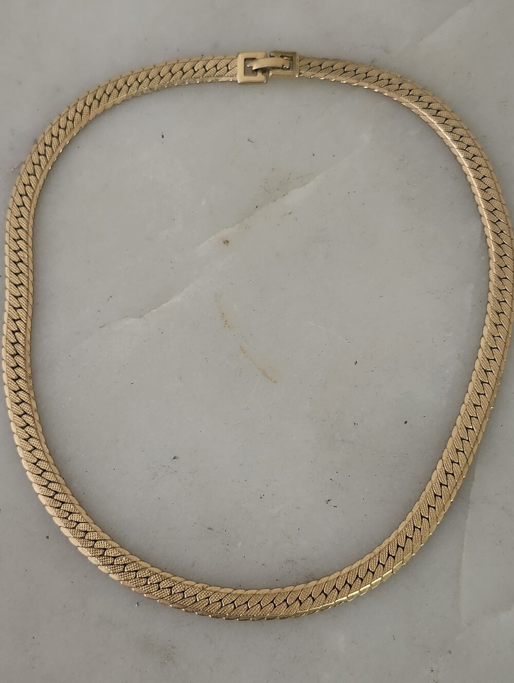 Monet Gold-Tone Woven Herringbone Necklace - 16 Inches